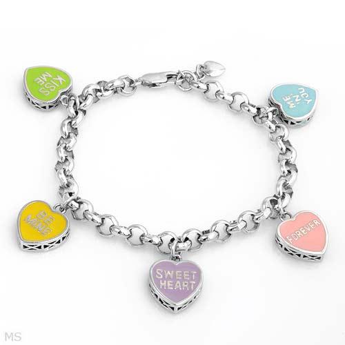 HEART INSPIRATION CHARM BRACELET 925 SILVER